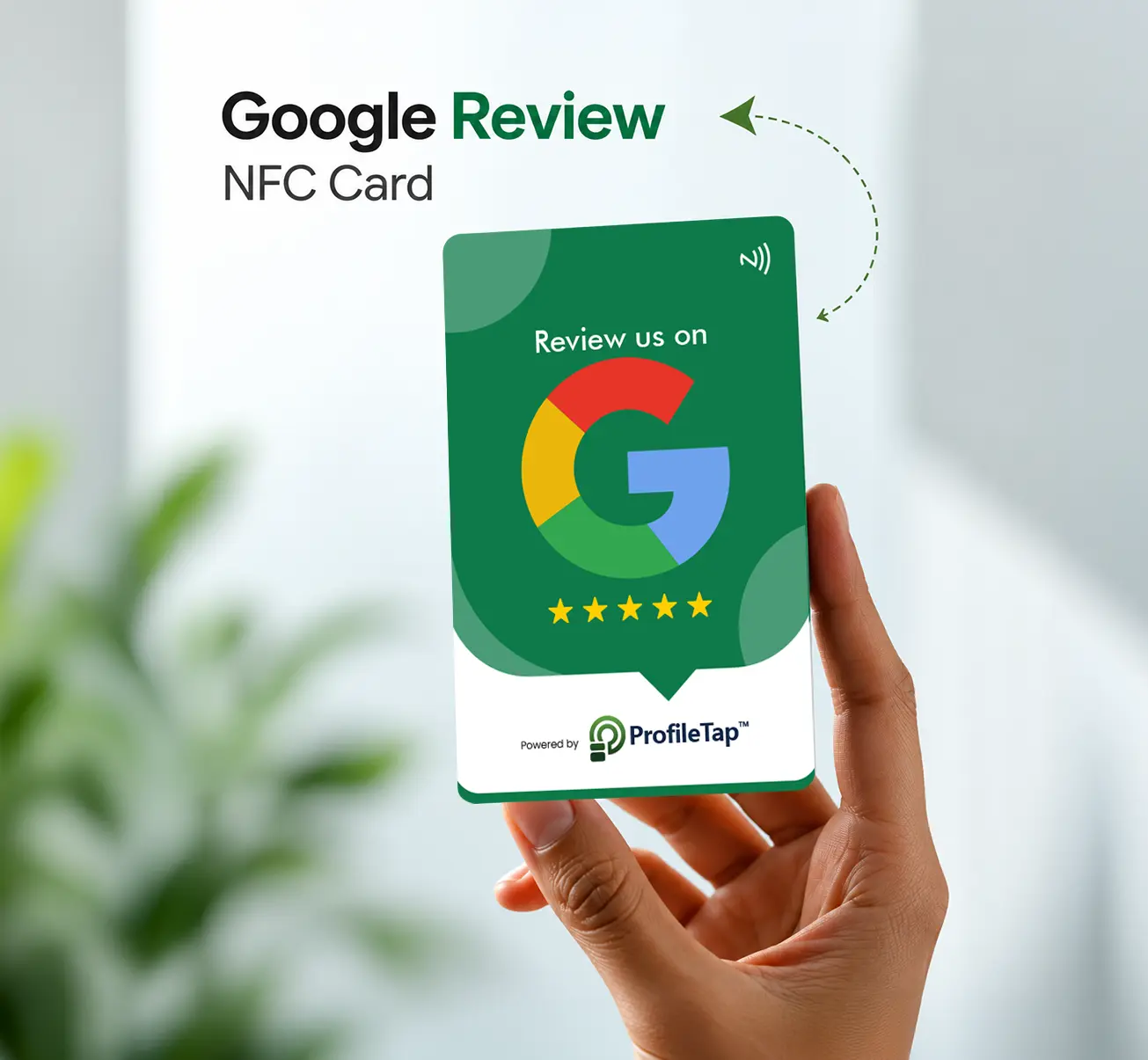 Google Review Card White PVC