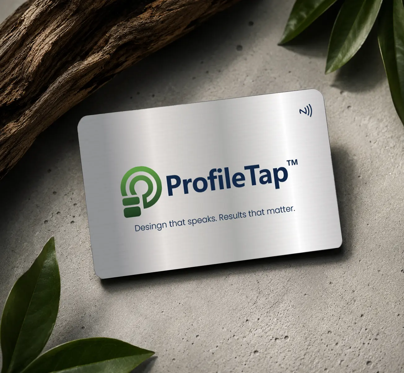 Silver Metal NFC Business Card