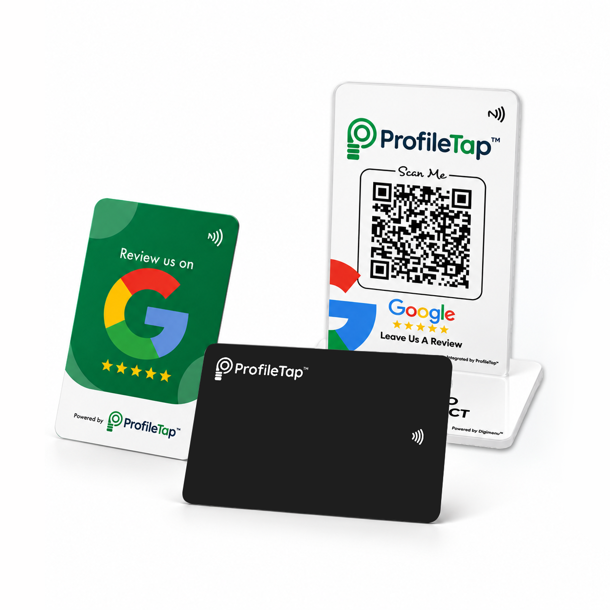 A range of ProfileTap NFC cards and tags to choose from