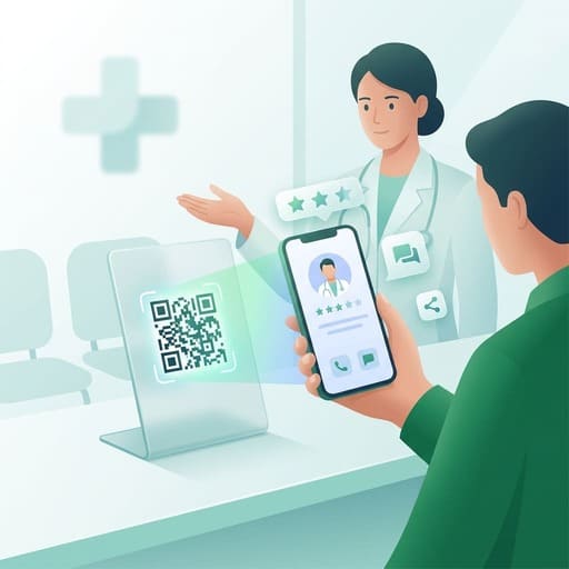 Doctor using AI review tools
