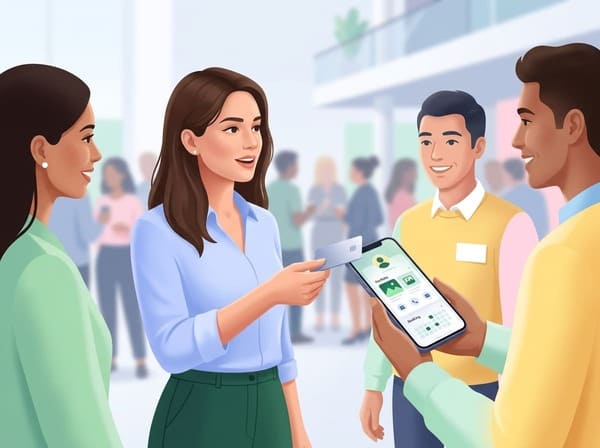 Freelancer sharing NFC card