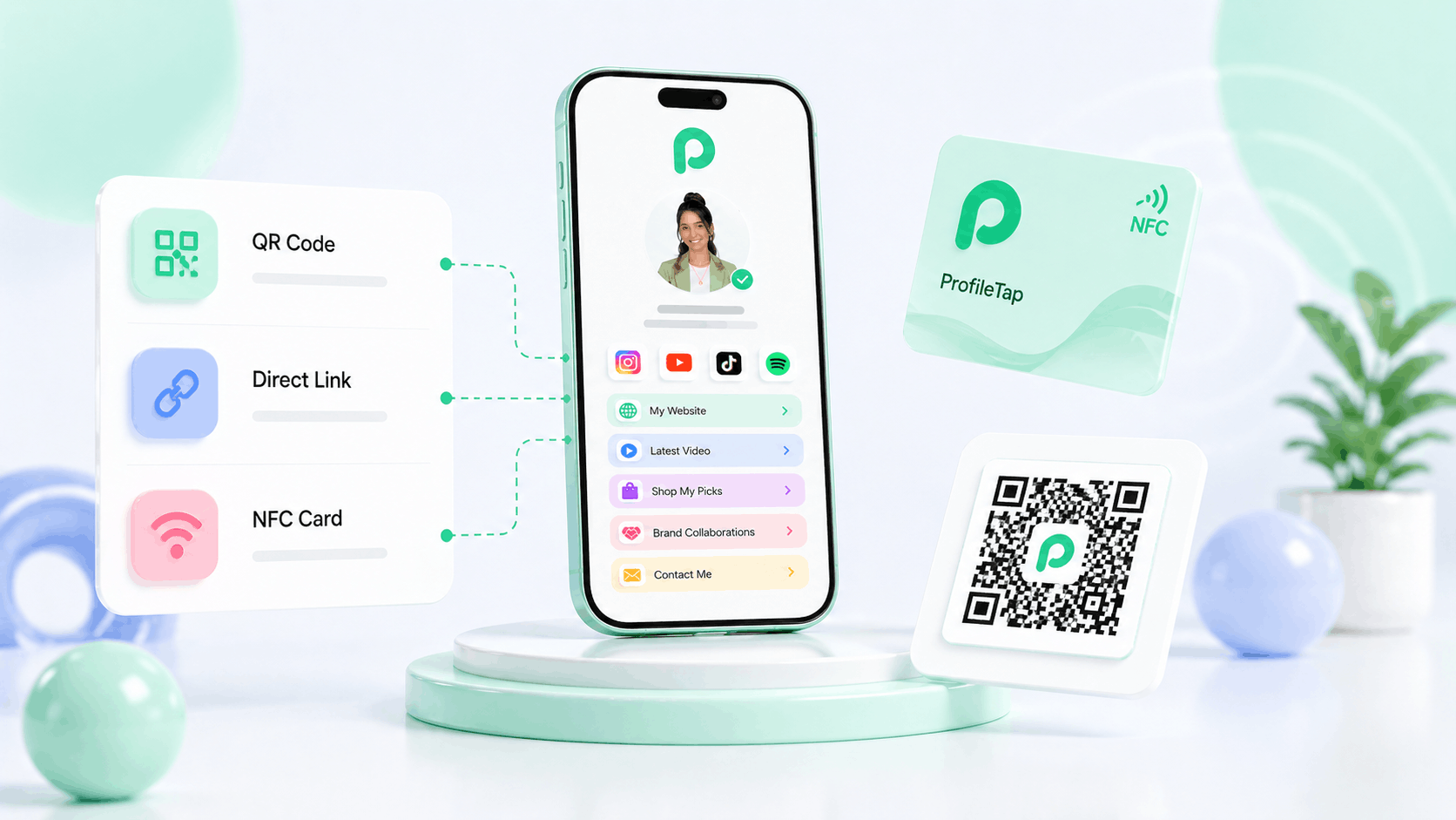 ProfileTap sharing options