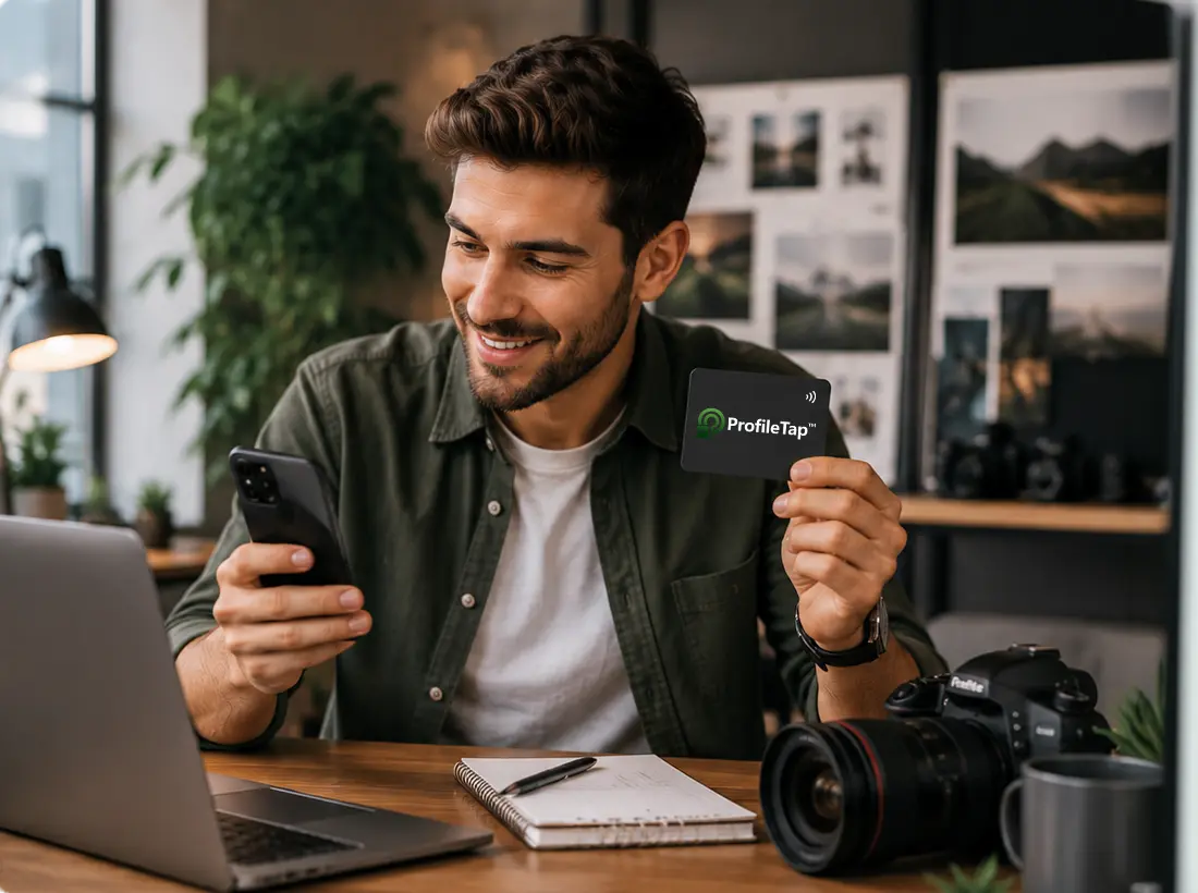 freelancer person using nfc card 