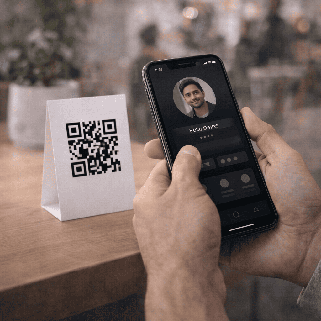 QR code on clinic materials