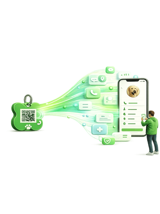 ProfileTap pet ID profile on phone
