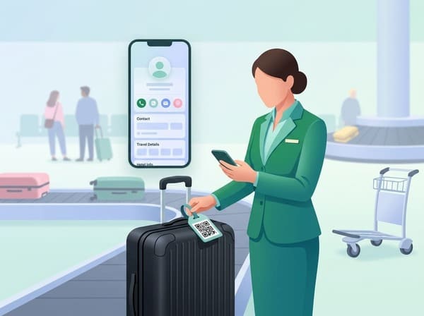 Lost luggage reunited via QR